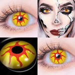 Blood Splatter Yellow Contact Lenses